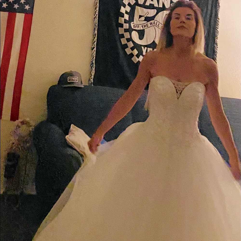 David’s Bridal Wedding Dress. Brand new with tags. Perfect Ball Gown.